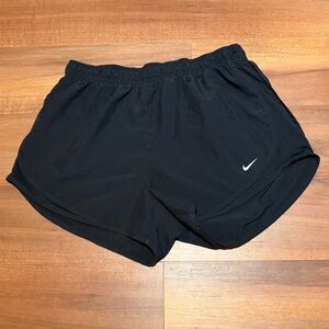 Nike Women's Black and White Athletic Shorts